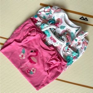 SET OF 3 NEW Rococo Baby Girl 9M Rompers Tropical